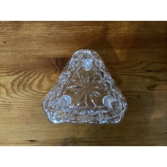 Action Industries Crystal Bird Collection Triangular Candy Dish With Lid - Picture 8 of 8